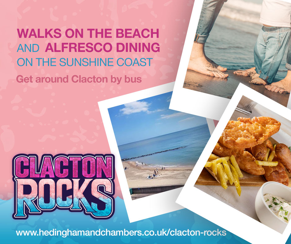 Walks on the beach and seafront in Clacton