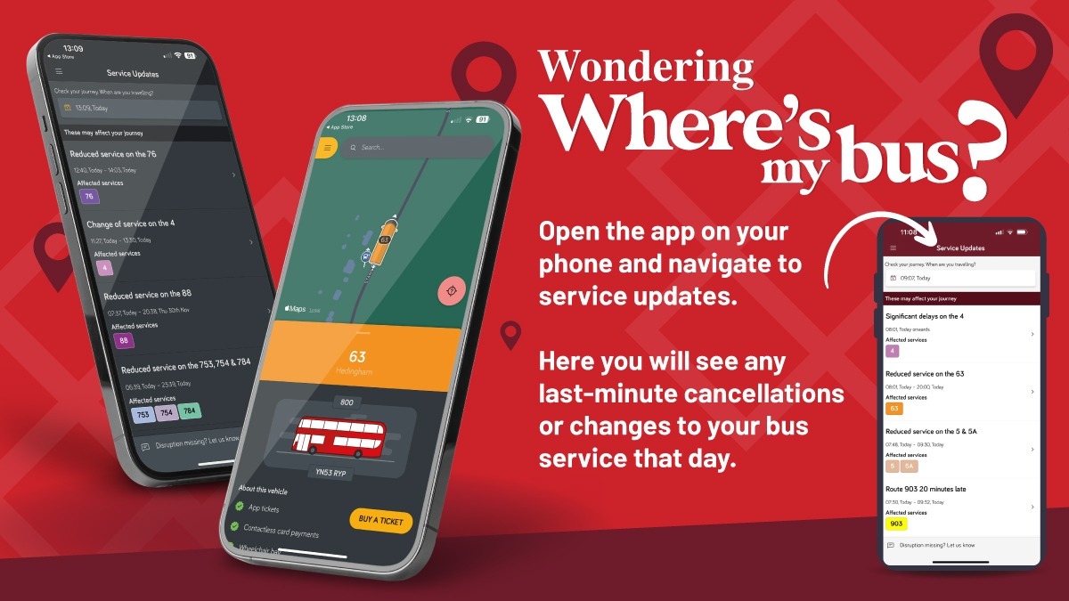 Where's my bus and the H&C app