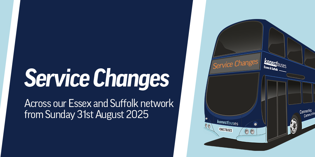 Konectbuses Network Service Changes from 31st August 2025