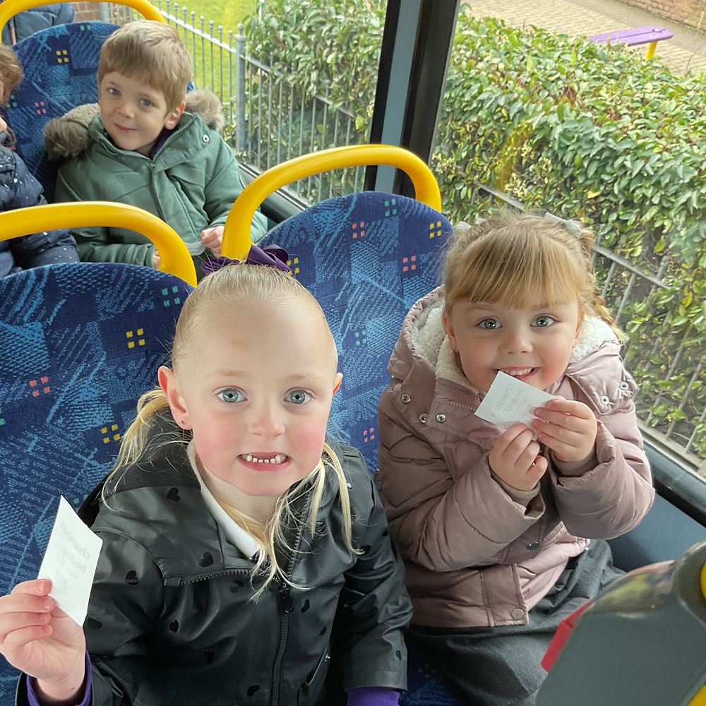 Children with their tickets
