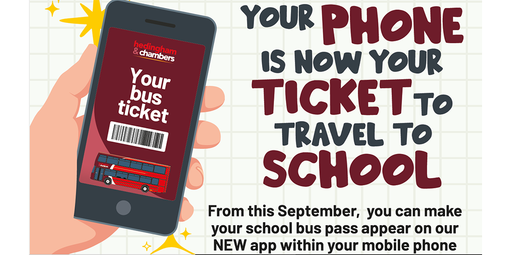 Image which promote travelling to school using the app