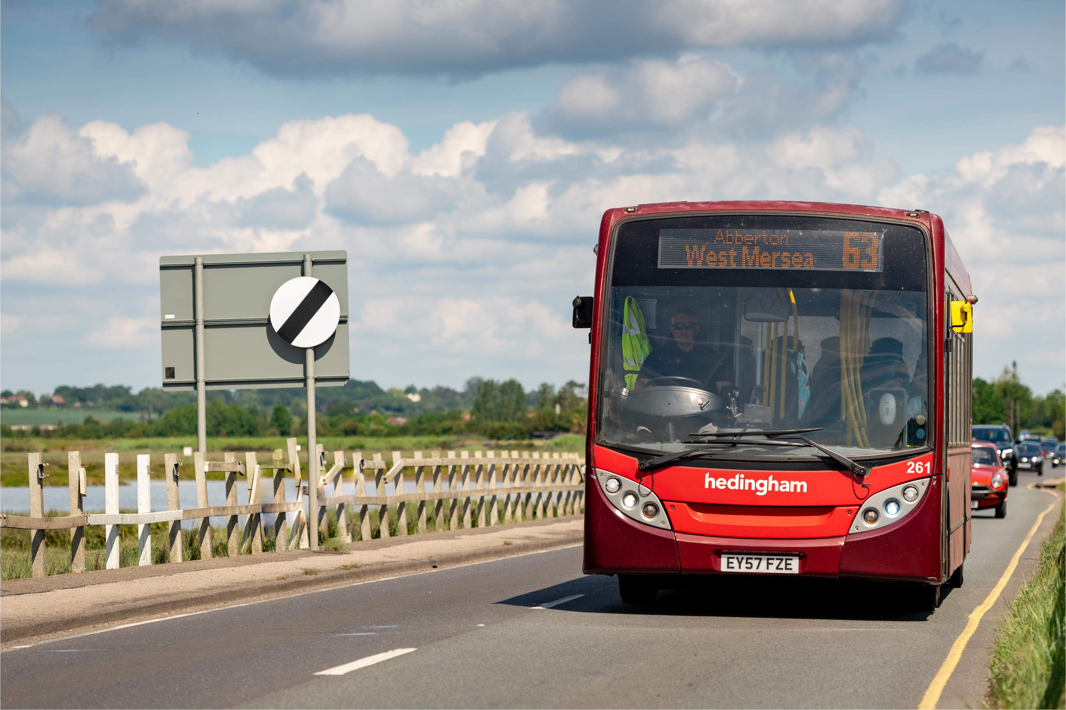 Image of Hedingham bus on route 63