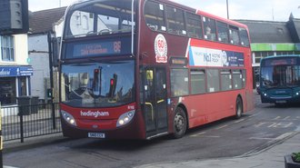 Photo of a Hedingham double decker bus