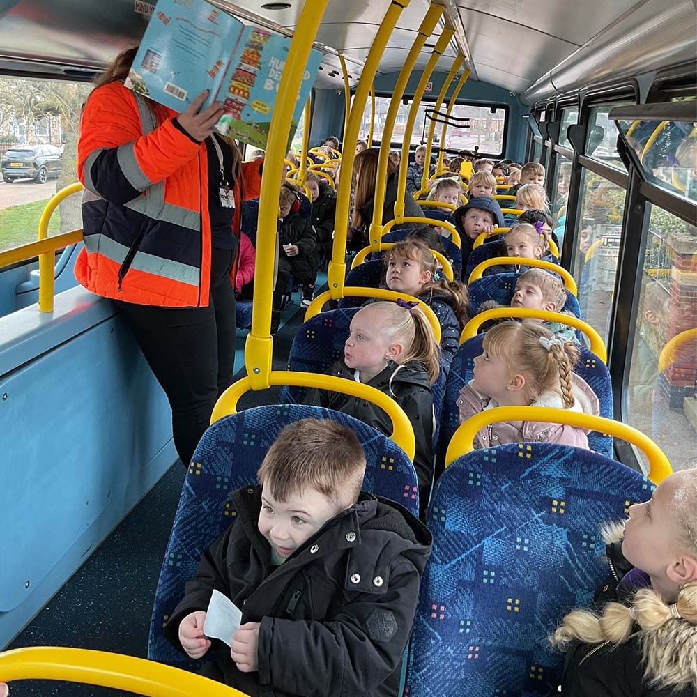 Children being read a story