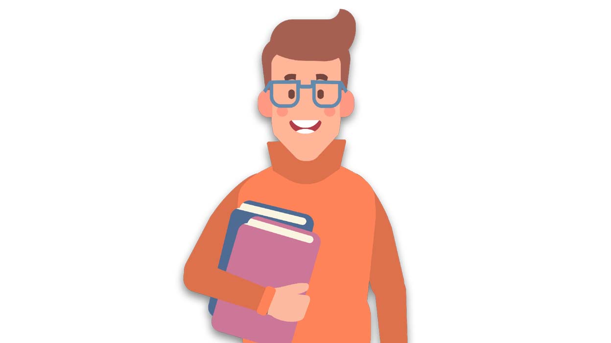 Illustration of a student